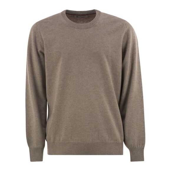 Brunello Cucinelli Men Pure Cashmere Crew-Neck Sweater